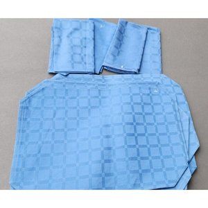 Foreston Trends 7 Placemats 4 Dinner Napkins Blue